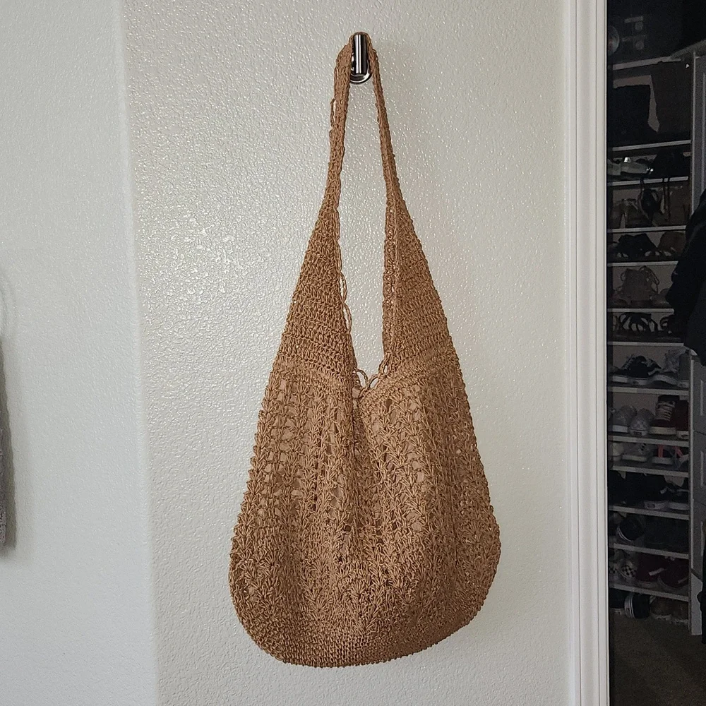 NWOT Woven Boho Crossbody Bag - Picture 2 of 9